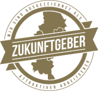 Goldenes Logo Zukunftsgeber